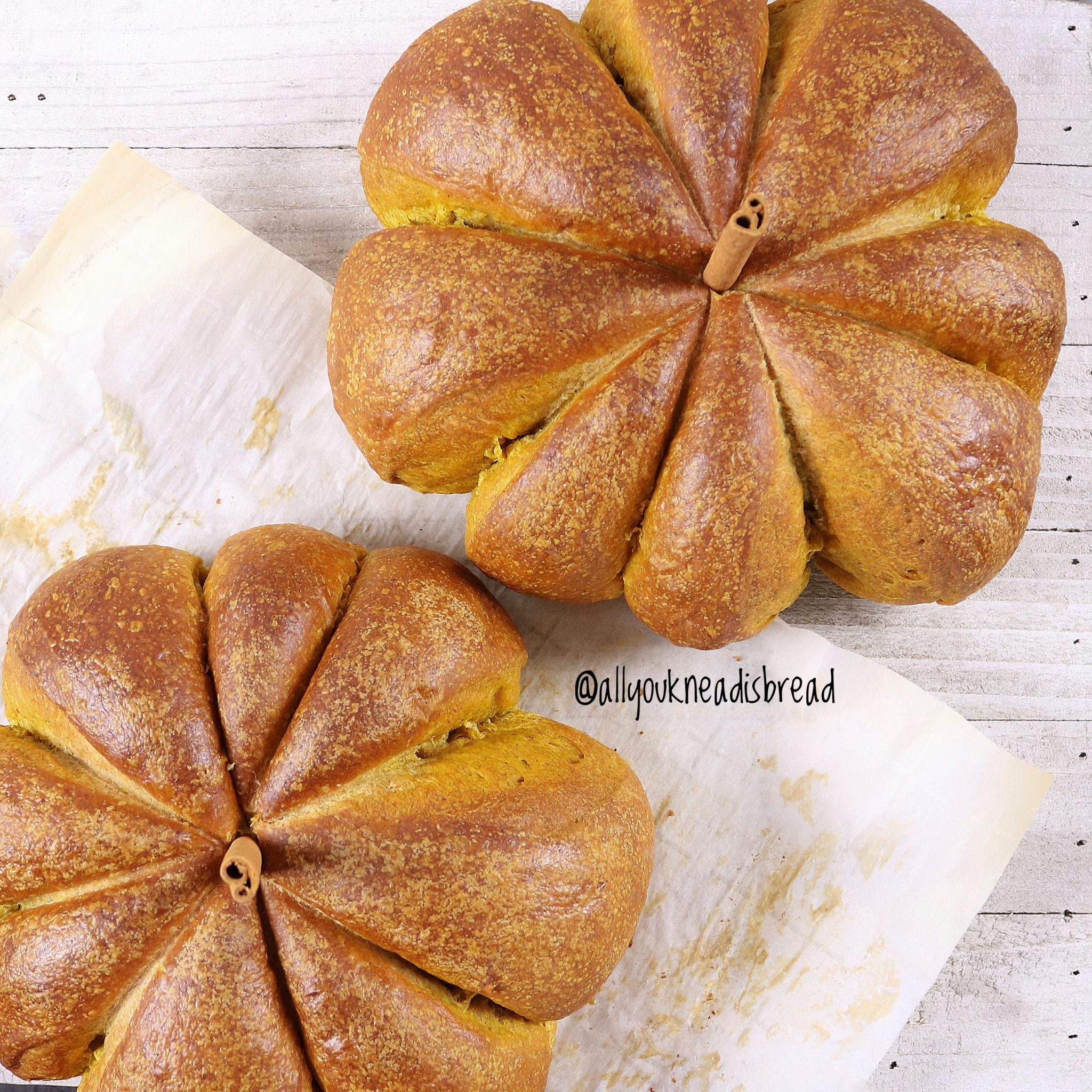 pumpkin shape bread fall vegan