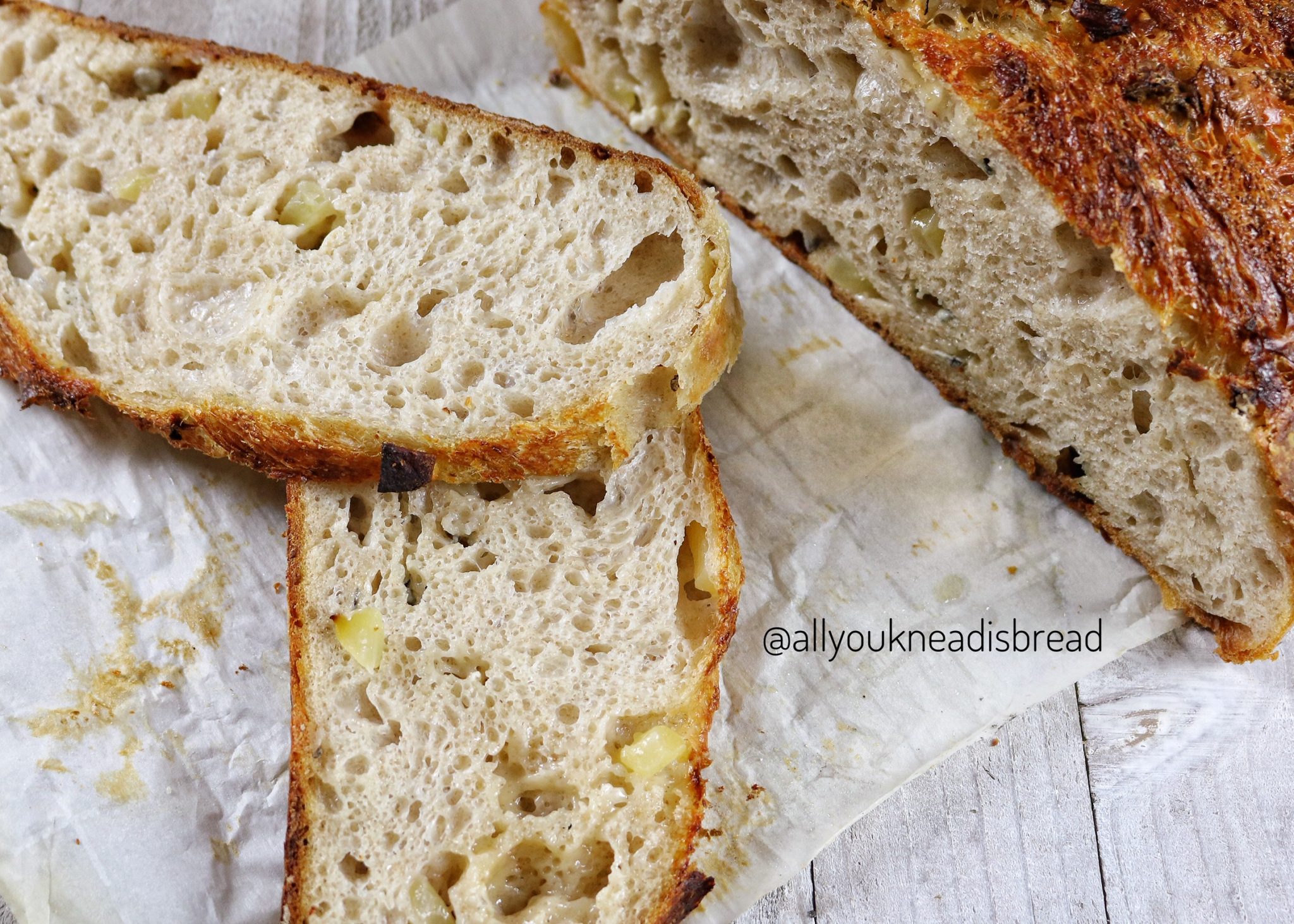 gorgonzola apple sourdough bread